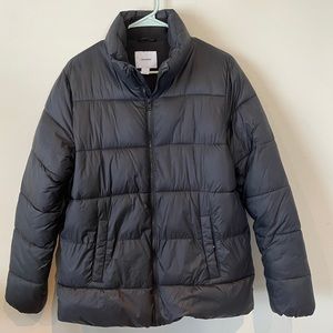 Old Navy Frost Free Puffer Warm Winter Jacket Black Large